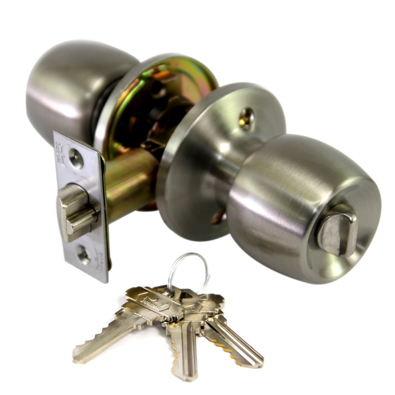 Dorma Entrance Tubular Knob Lockset TA1 Demen Finishes US32D Standard Stainless Steel